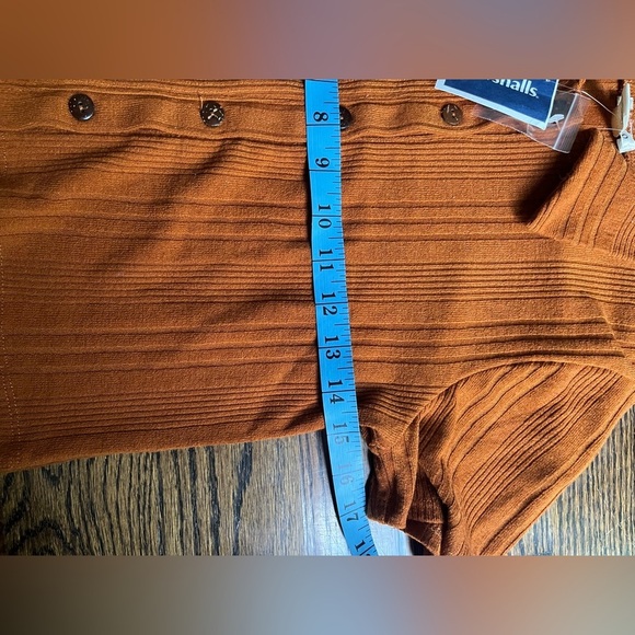Bozzolo womwns collared crop top Size M brown/rust NWT - Picture 4 of 5
